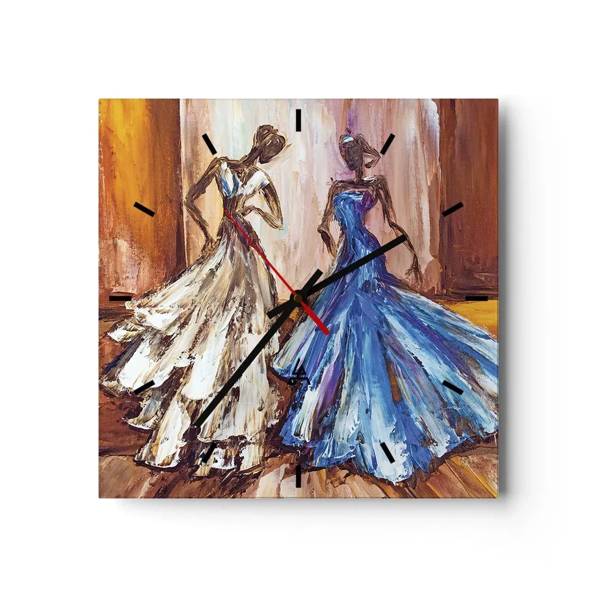 Nástenné hodiny - Pôvabné duo - 30x30 cm