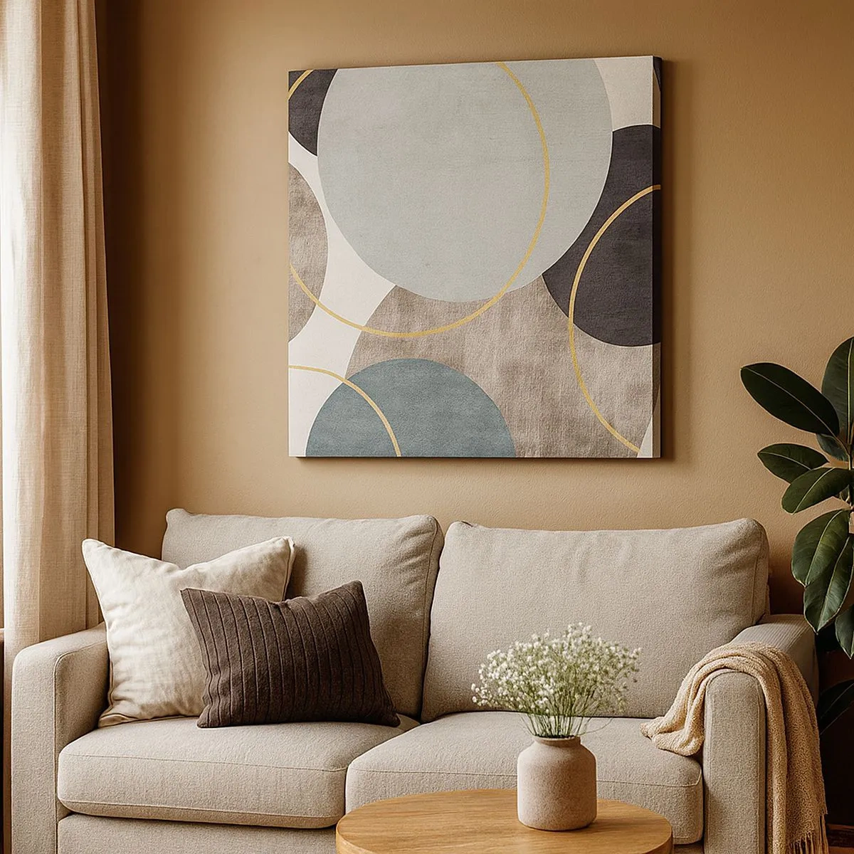 Obraz na plátne - Kruh za kruhom - 30x30 cm