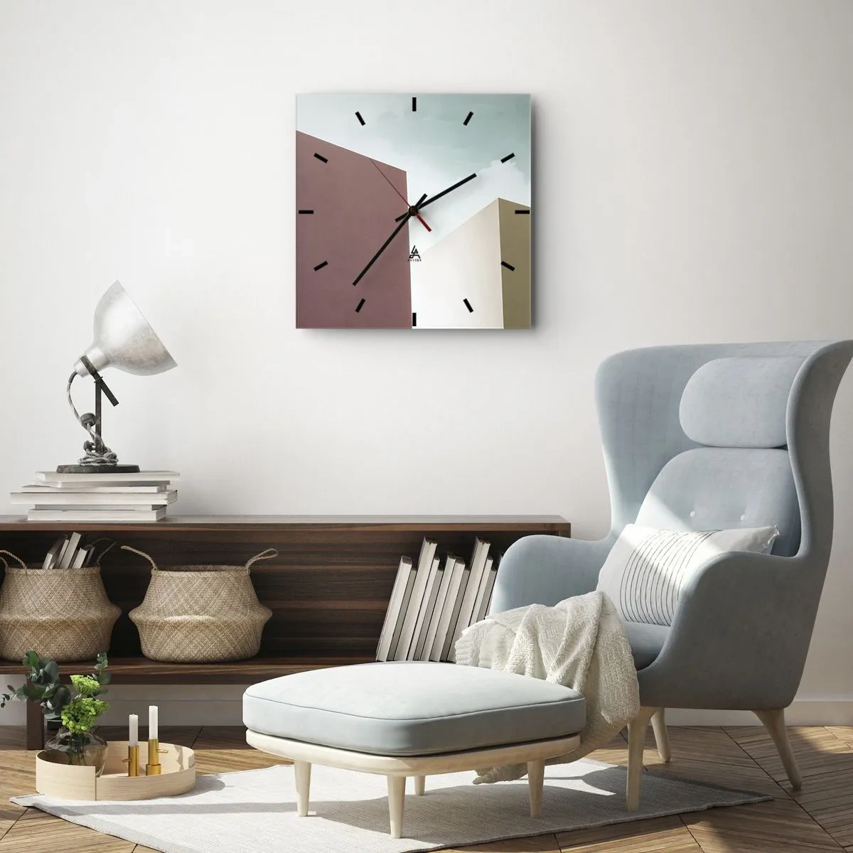 Nástenné hodiny - Geometria slnečného leta - 40x40 cm