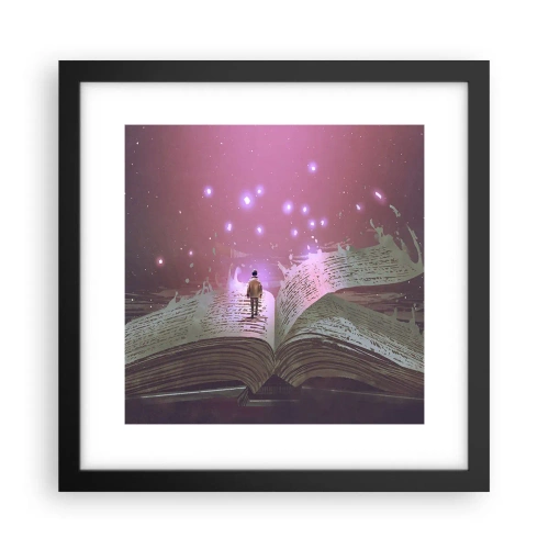 Plagát v čiernom ráme - Pozvánka do iného sveta - prečítaj! - 30x30 cm