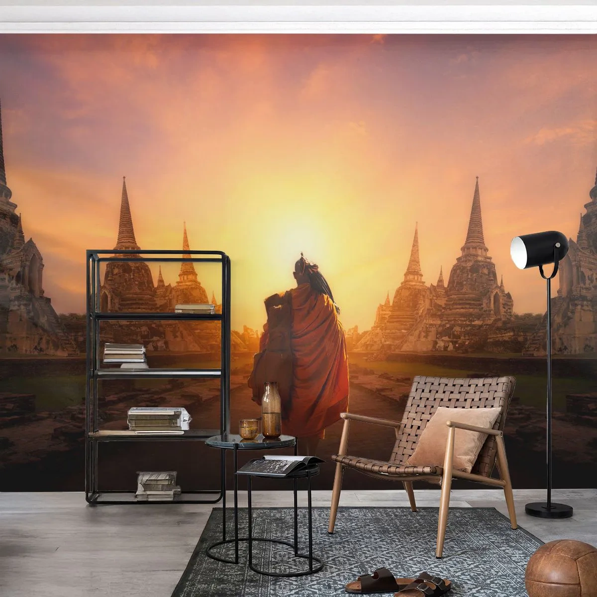 Samolepiaca Fototapeta Deluxe Sticker - V kľude večnosťou - Thajsko, budhizmus, Chrám - 500x350 cm