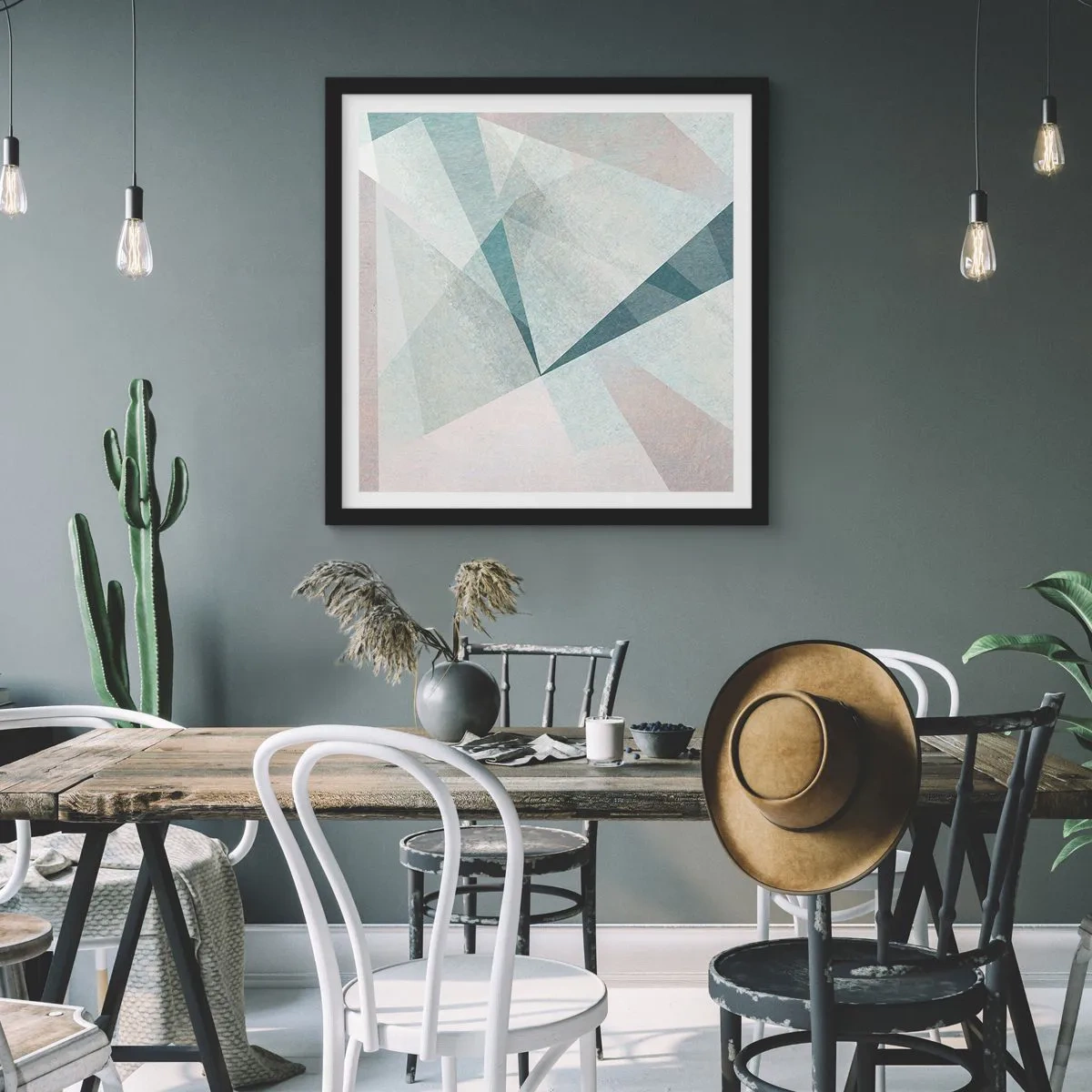 Plagát v čiernom ráme - V kľude, ale dynamicky - 60x60 cm