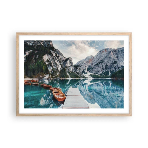 Plagát v ráme zo svetlého duba - Ukážeme vám krásu - 70x50 cm