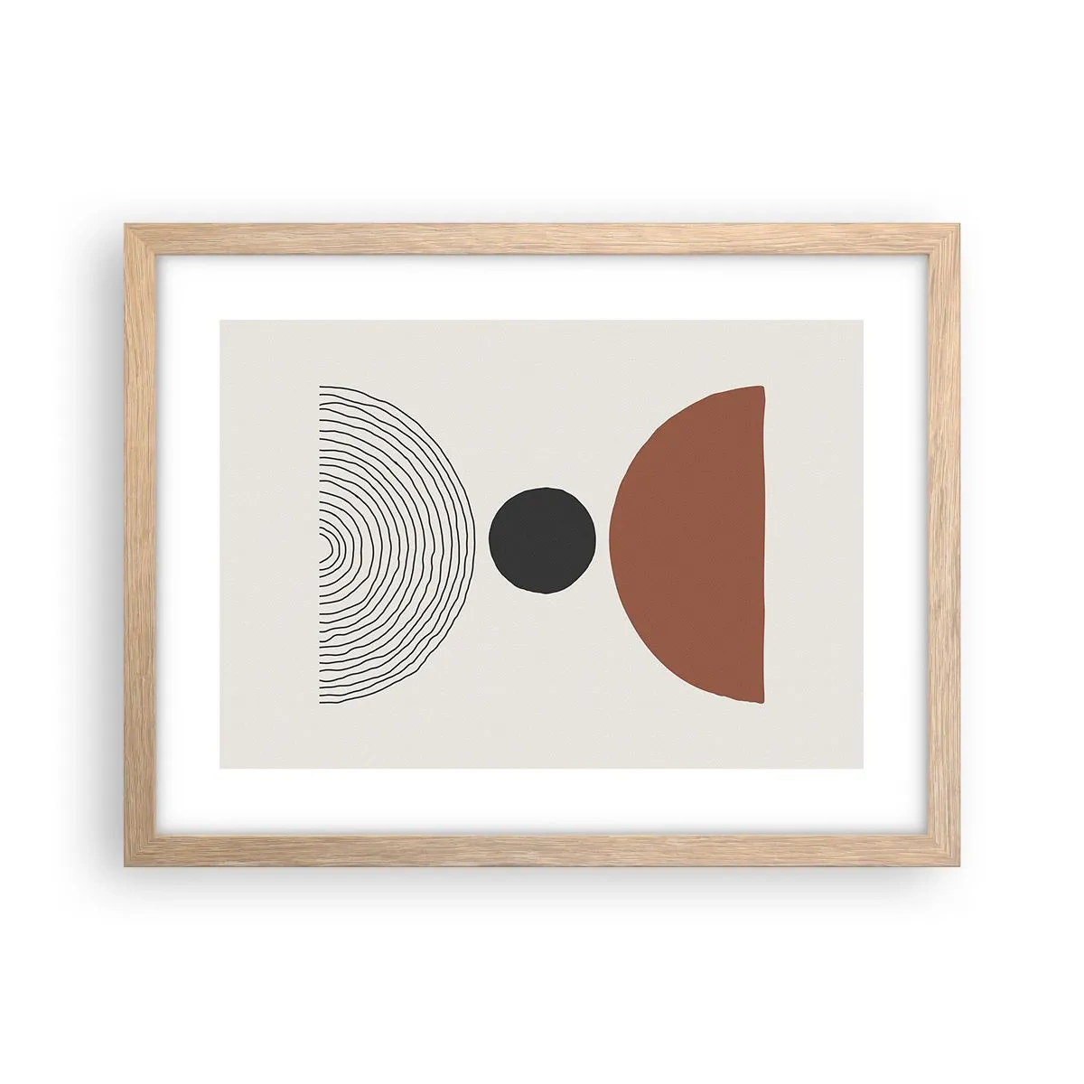 Plagát v ráme zo svetlého duba - V centre pozornosti - 40x30 cm