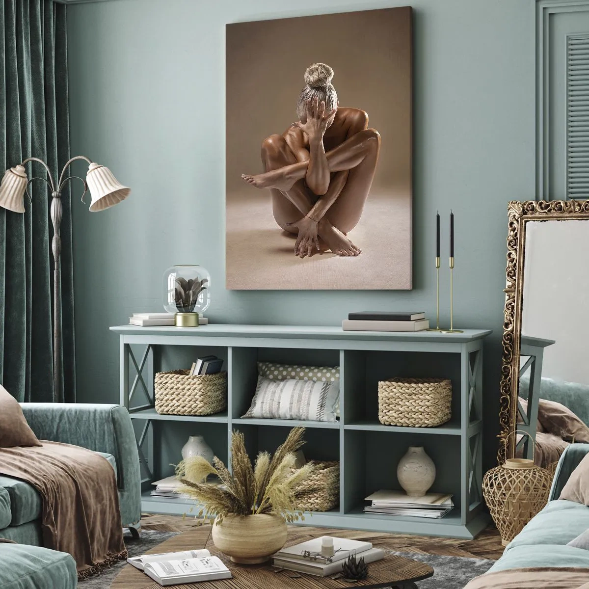Obraz na plátne - Jednota tela a ducha - 55x100 cm