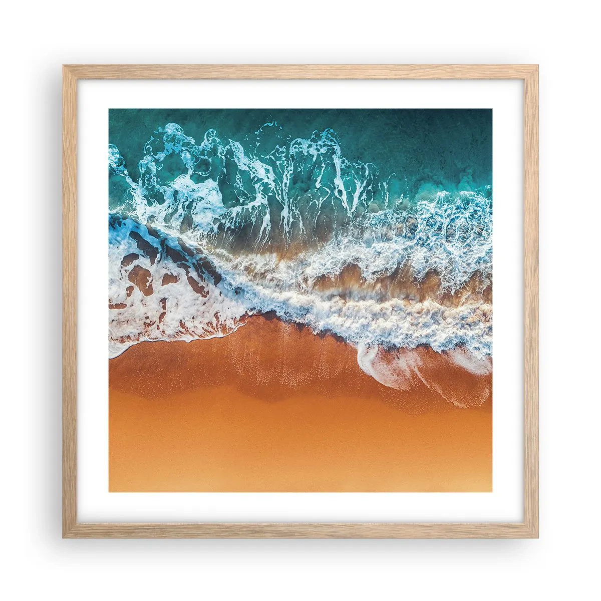 Plagát v ráme zo svetlého duba - Vždy pár - 50x50 cm