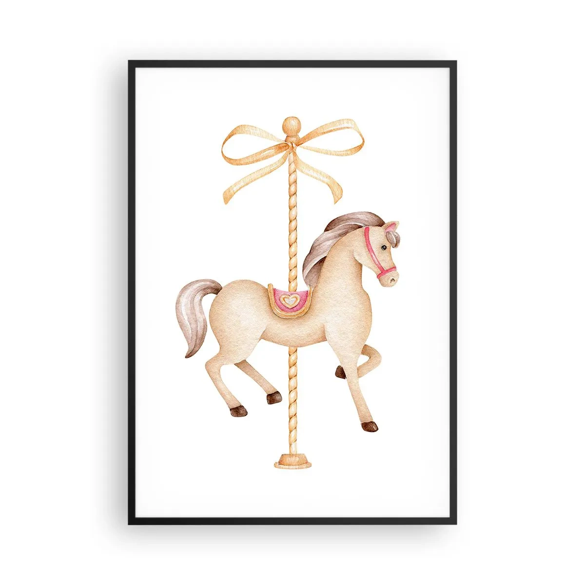 Plagát v čiernom ráme - Elegantným klusom - 70x100 cm