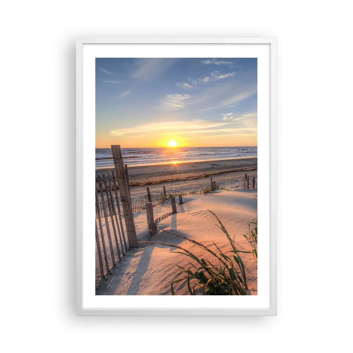 Plagát v bielom ráme - Odlesk a tieň vetra - 50x70 cm