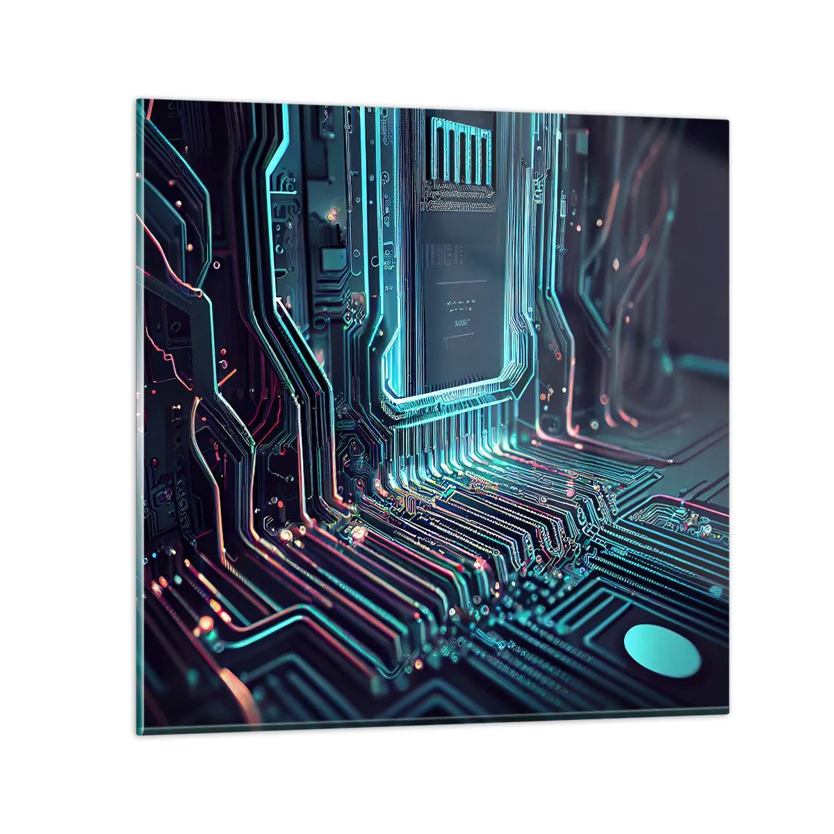 Obraz na skle - Len tak premýšľam… - 60x60 cm