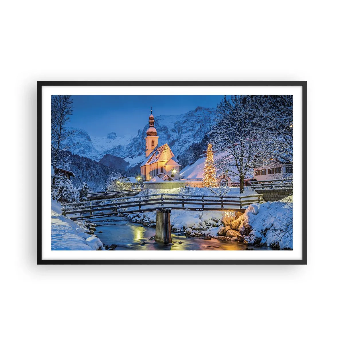 Plagát v čiernom ráme - Duch Vianoc - 91x61 cm