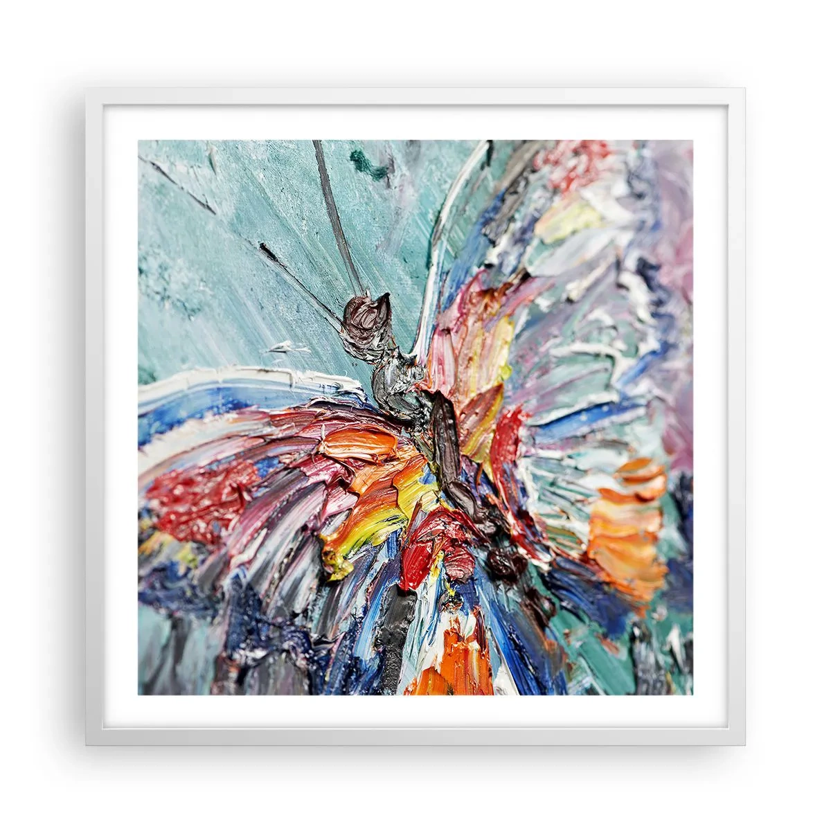 Plagát v bielom ráme - Namaľovaný prírodou - 60x60 cm