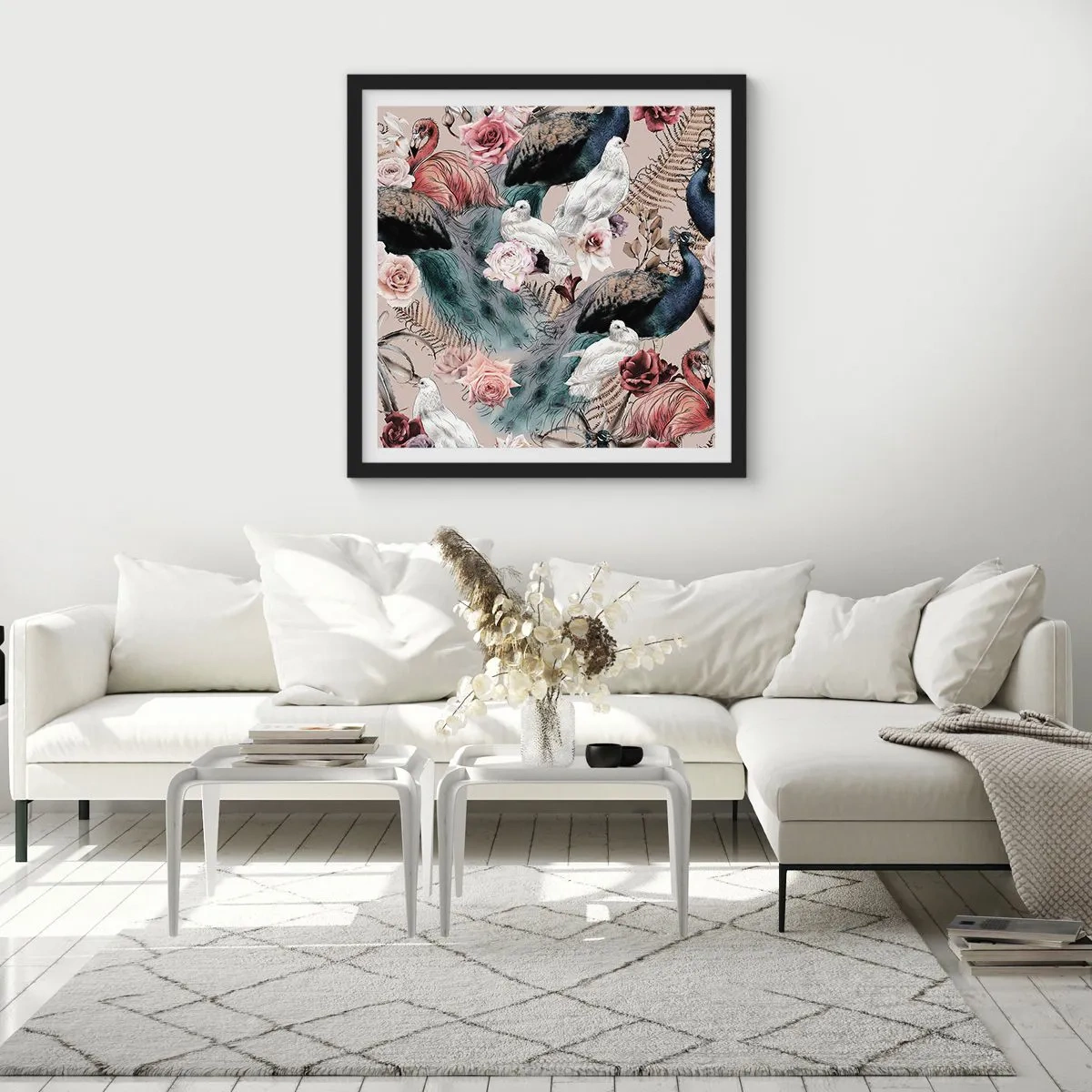 Plagát v čiernom ráme - V palácovej záhrade - 50x50 cm