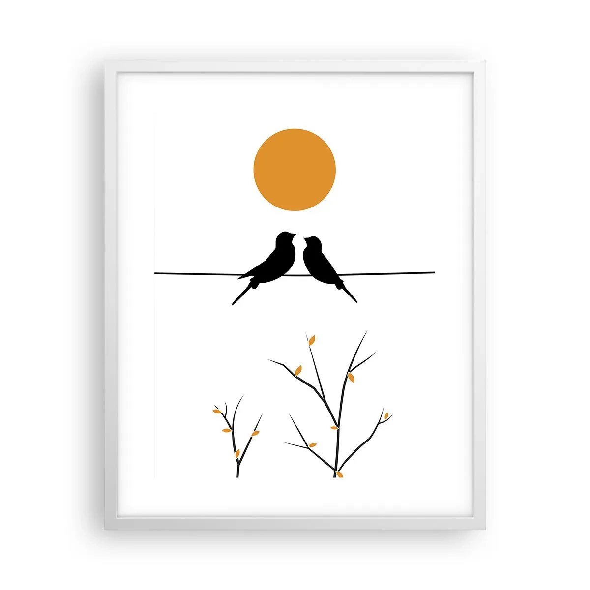 Plagát v bielom ráme - Slávičí večer - 40x50 cm