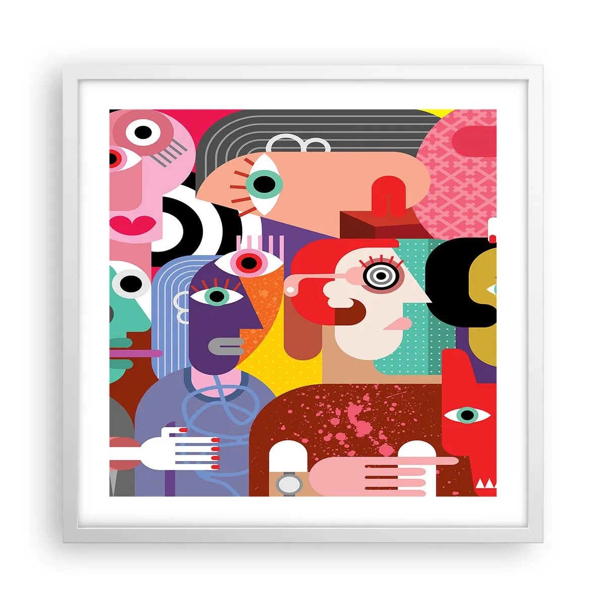 Plagát v bielom ráme - My od pána Picassa - 50x50 cm
