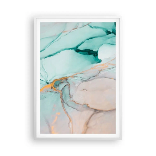 Plagát v bielom ráme - Tanec tvarov a farieb - 70x100 cm