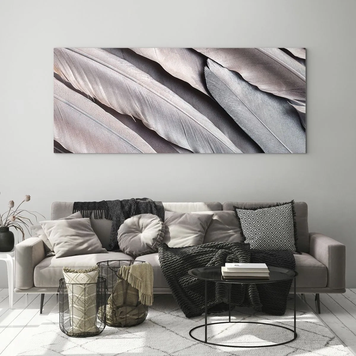 Obraz na skle - V ružovej a striebornej - 120x50 cm