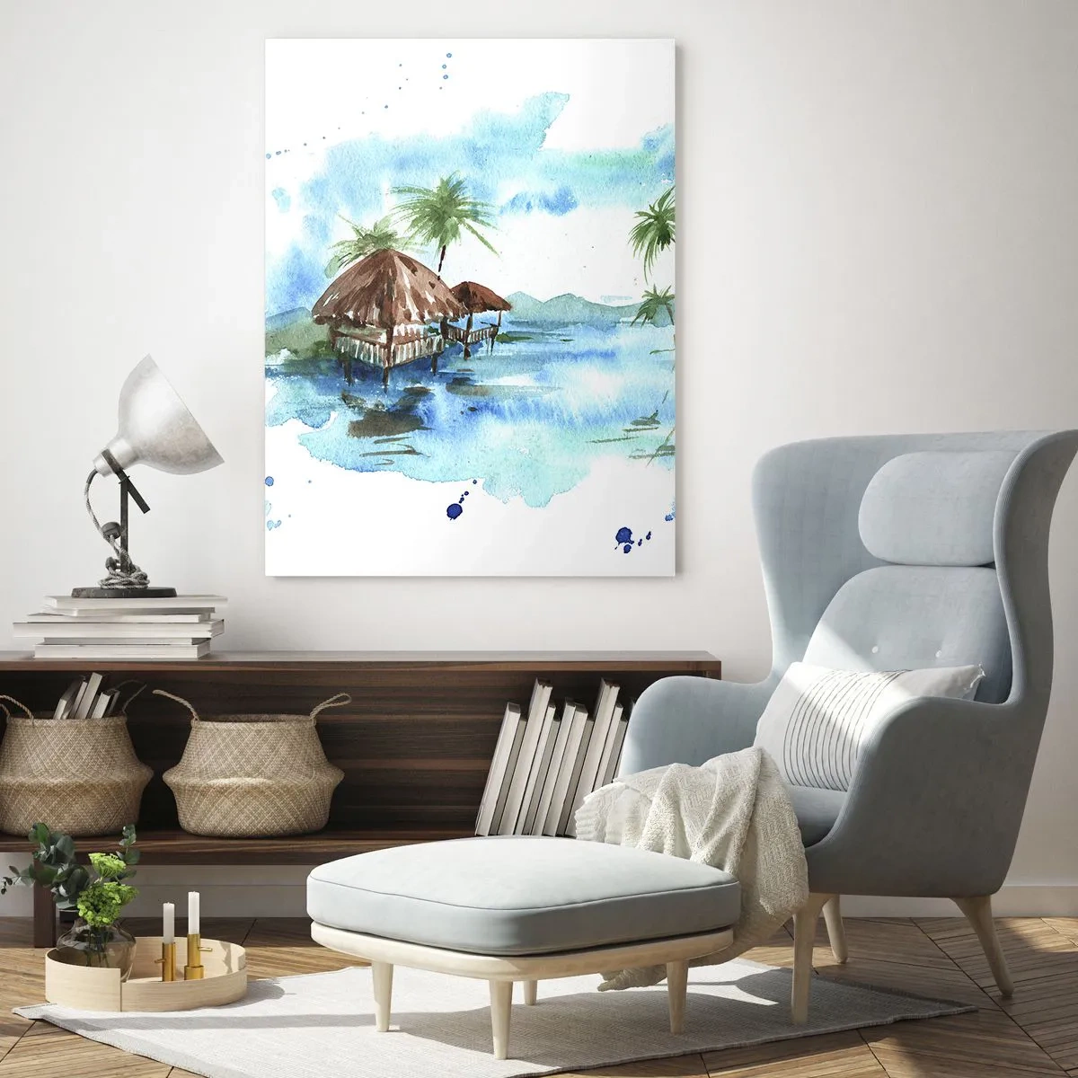 Obraz na skle - Niekde v Pacifiku - 50x70 cm