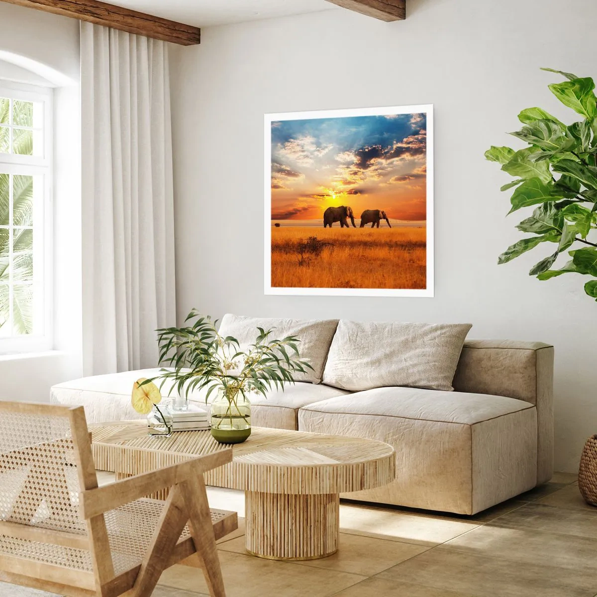 Plagát - Rodinná prechádzka - 60x60 cm