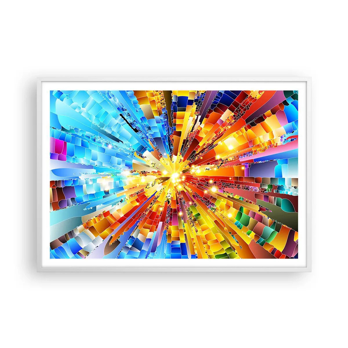 Plagát v bielom ráme - In medias res - 100x70 cm