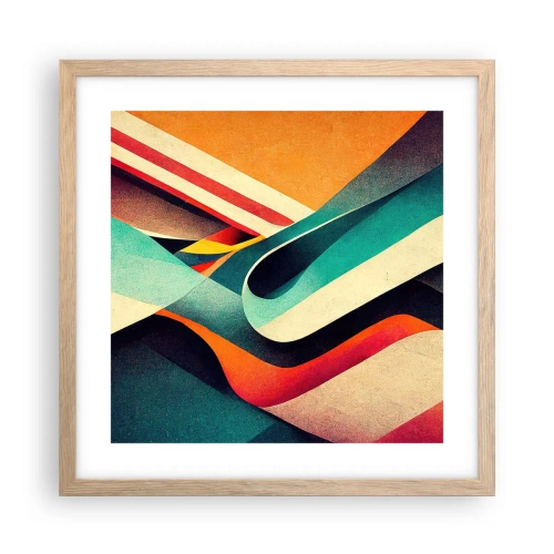 Plagát v ráme zo svetlého duba - Intenzívna kompozícia - 40x40 cm