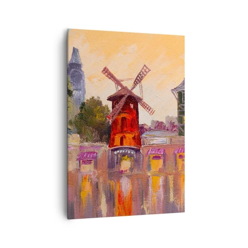 Obraz na plátne - Parížske ikony – Moulin Rouge - 70x100 cm