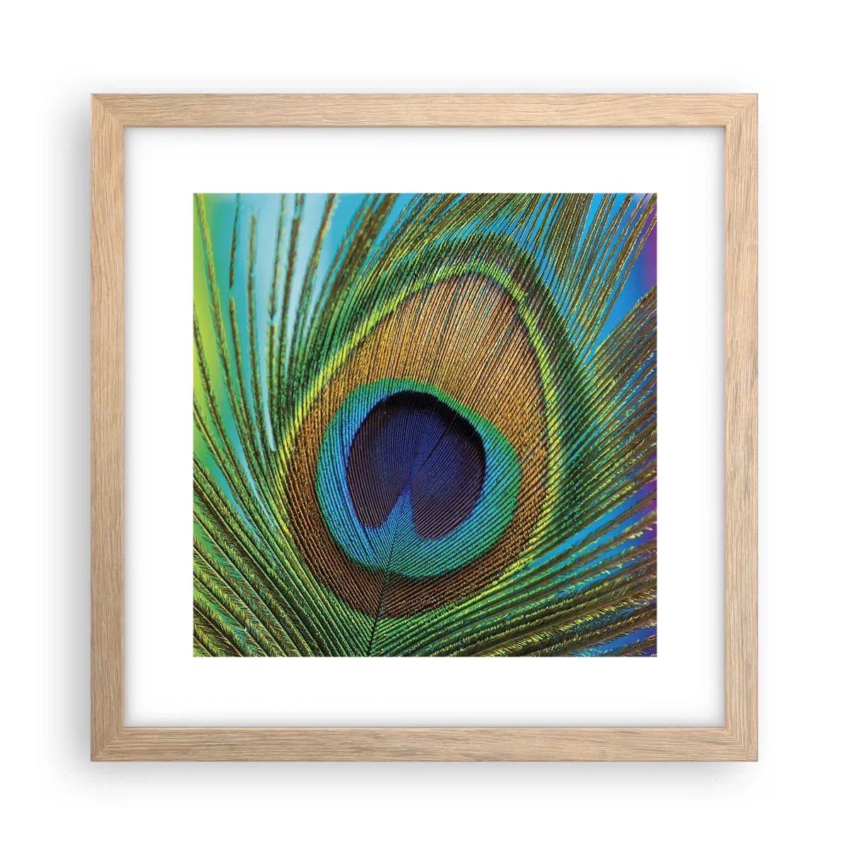 Plagát v ráme zo svetlého duba - Tvárou v tvár - 30x30 cm