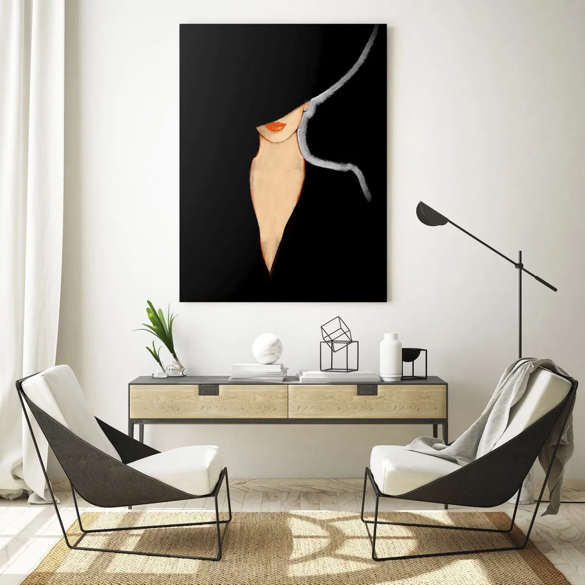Obraz na skle - Elegancia a štýl - 50x70 cm