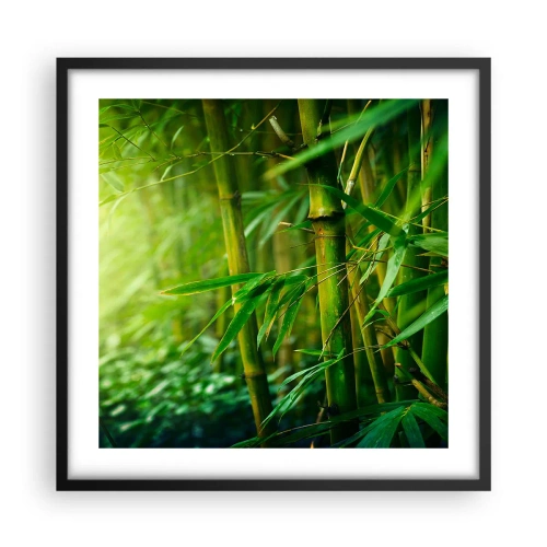 Plagát v čiernom ráme - Poznať samotnú zeleň - 50x50 cm