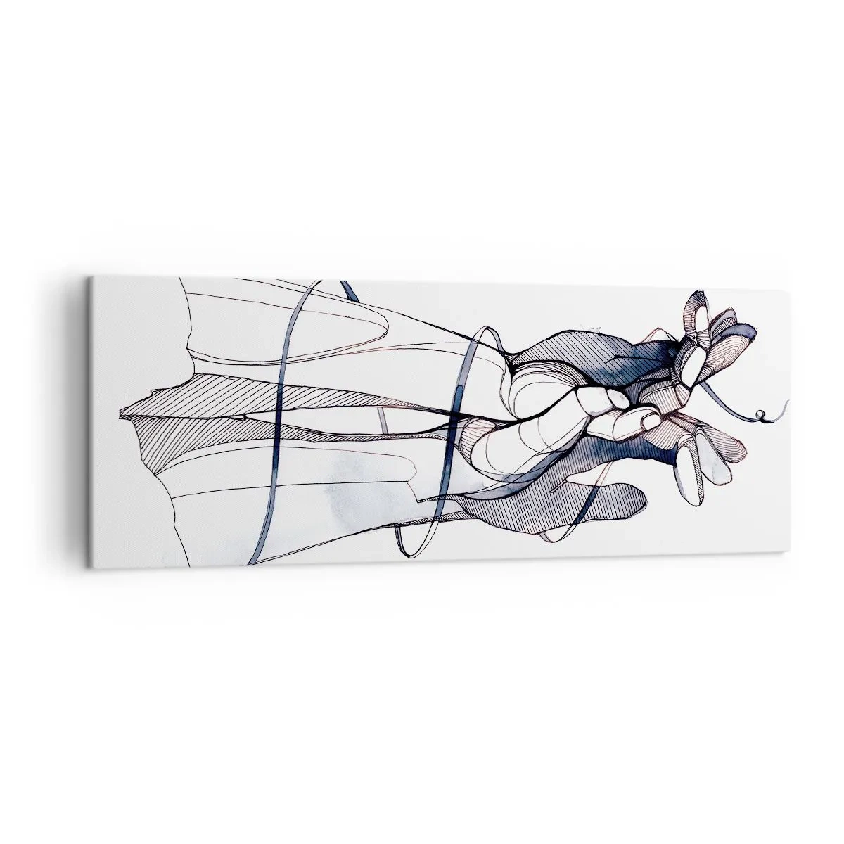 Obraz na plátne - Štúdia o dotyku - 140x50 cm