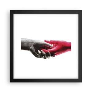 Plagát v čiernom ráme - Spolu aj keď sme odlišní - 30x30 cm