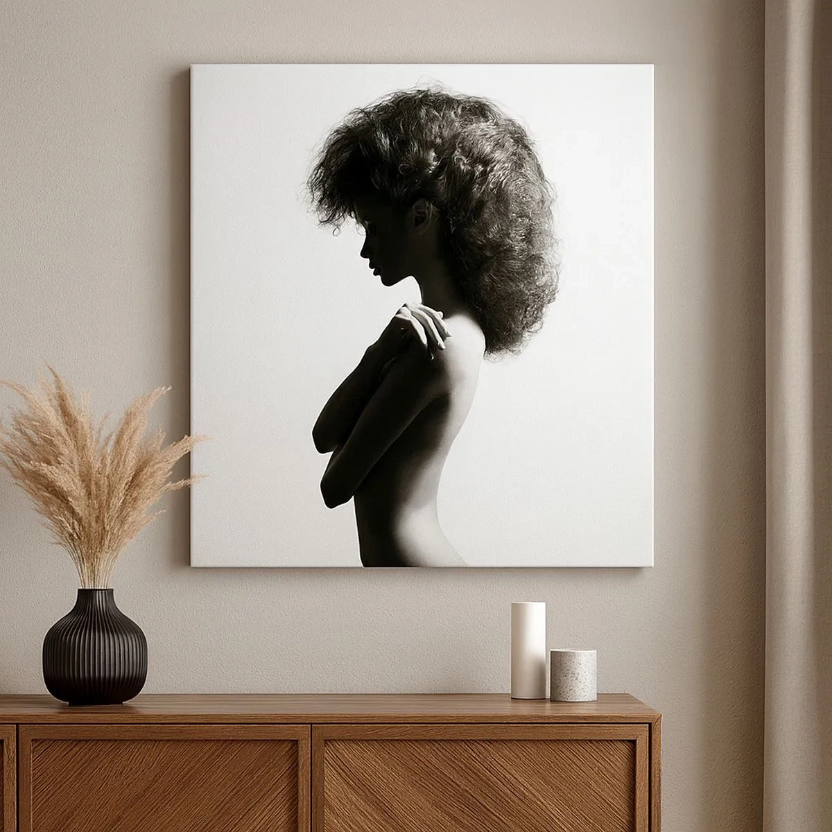 Obraz na plátne - Ako kvetina na štíhlej stonke - 30x30 cm