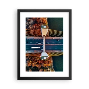 Plagát v čiernom ráme - Za vodami, za lesmi - 30x40 cm