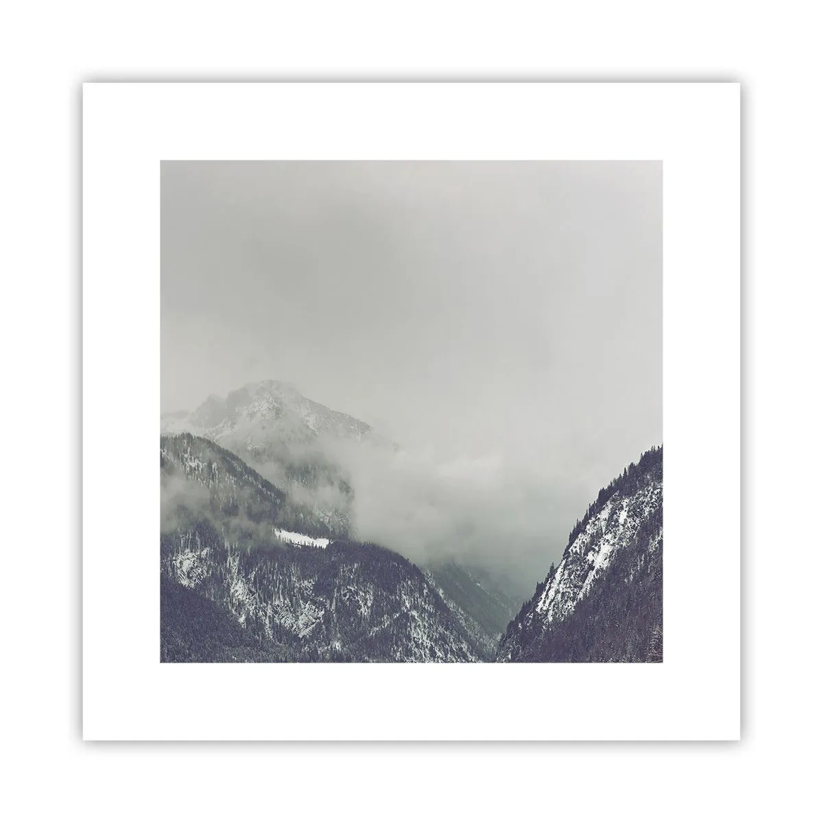 Plagát - Zahmlené údolie - 30x30 cm