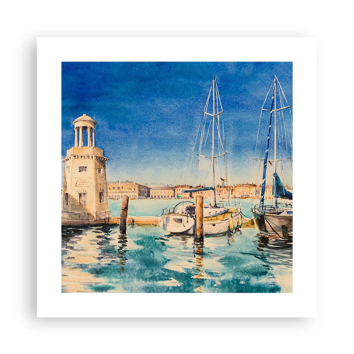 Plagát - Slnečná lagúna - 40x40 cm