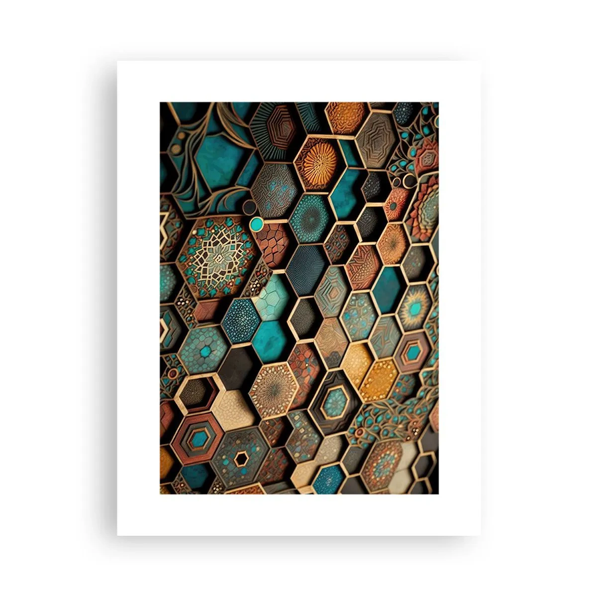 Plagát - Arabské ornamenty – variácia - 30x40 cm