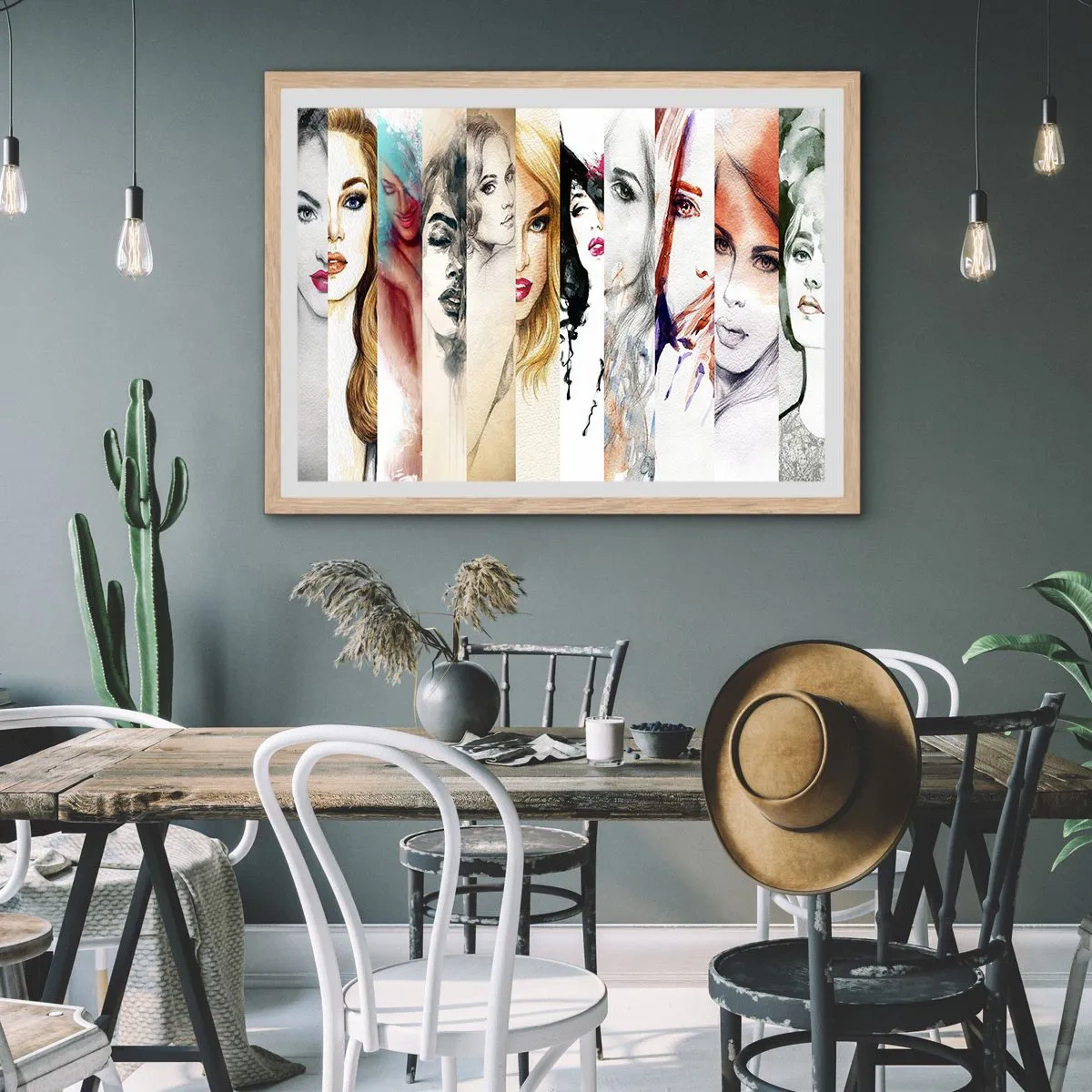 Plagát v ráme zo svetlého duba - A vždy si to TY - 91x61 cm