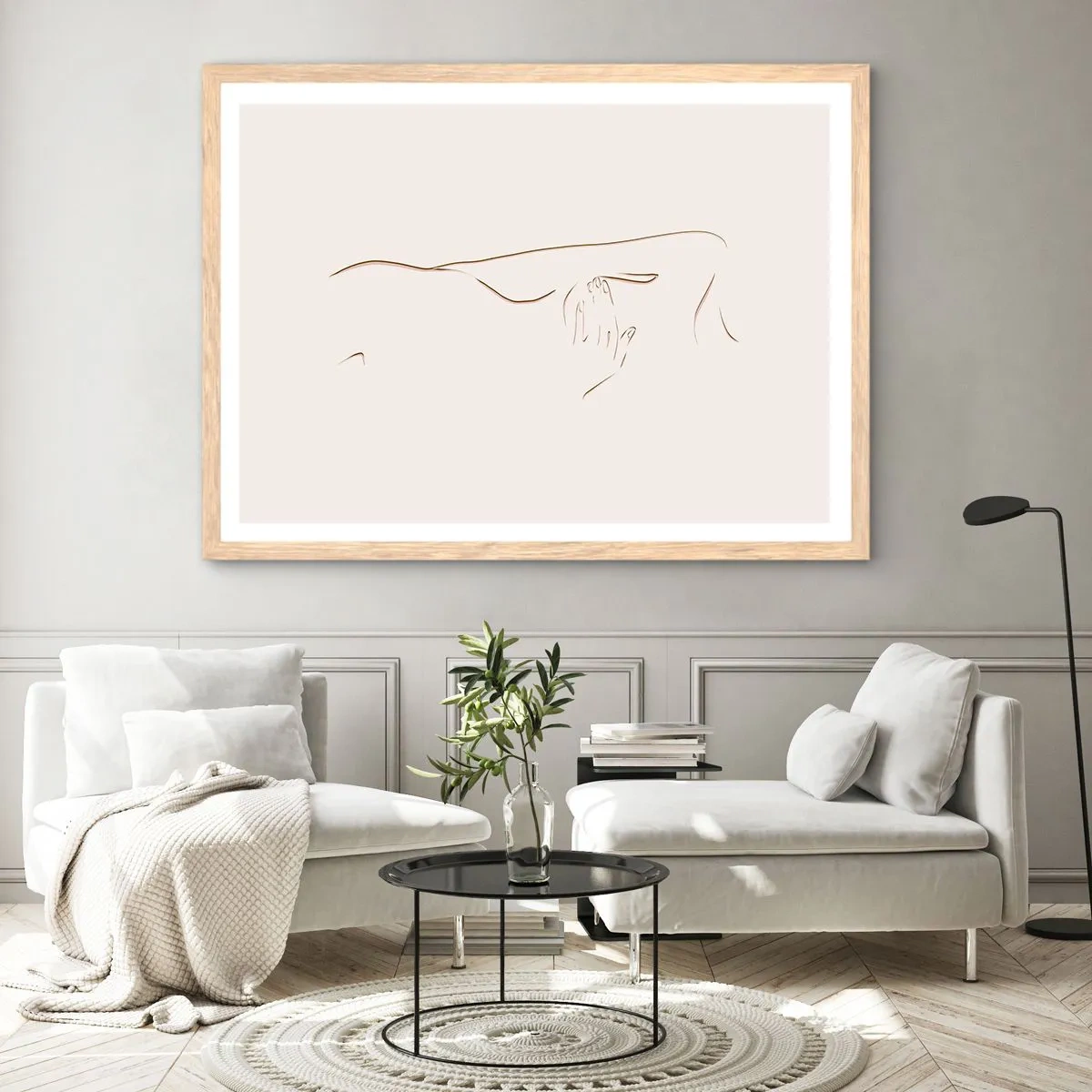 Plagát v ráme zo svetlého duba - Tvar túžby - 91x61 cm