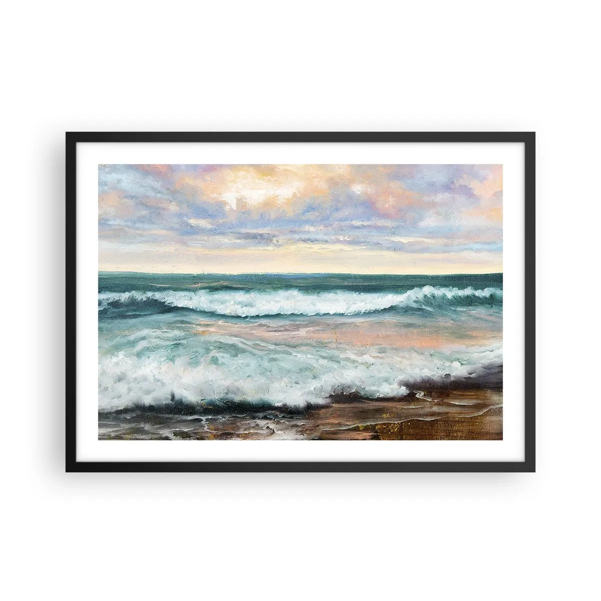 Plagát v čiernom ráme - Tu uhladíš dušu - 70x50 cm