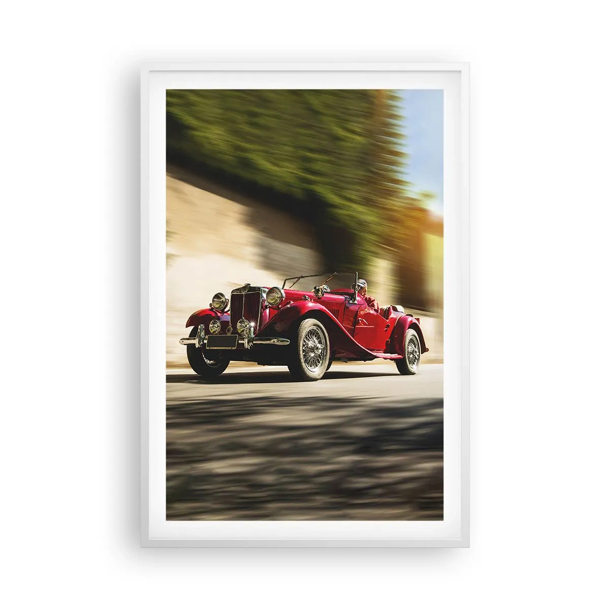 Plagát v bielom ráme - Krajšia ako Níke Samotrácka - 61x91 cm