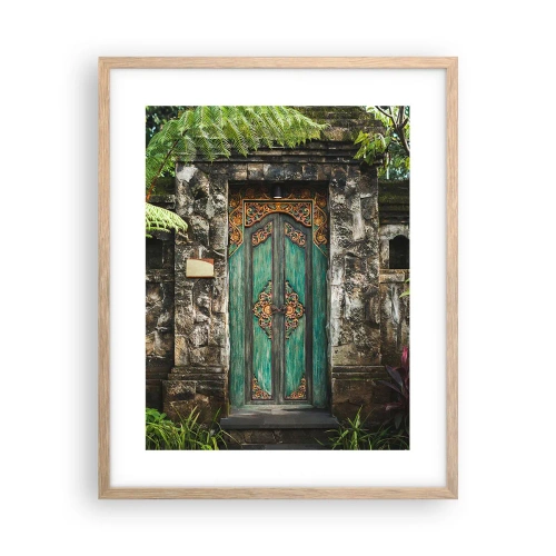 Plagát v ráme zo svetlého duba - Dvere do exotického sveta - 40x50 cm