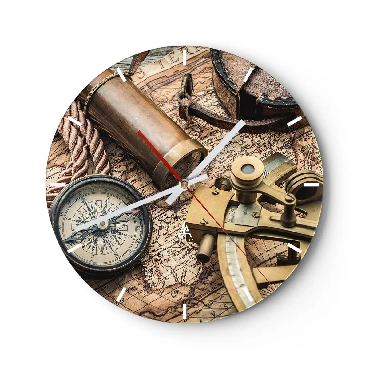 Nástenné hodiny - Urči smer - 40x40 cm