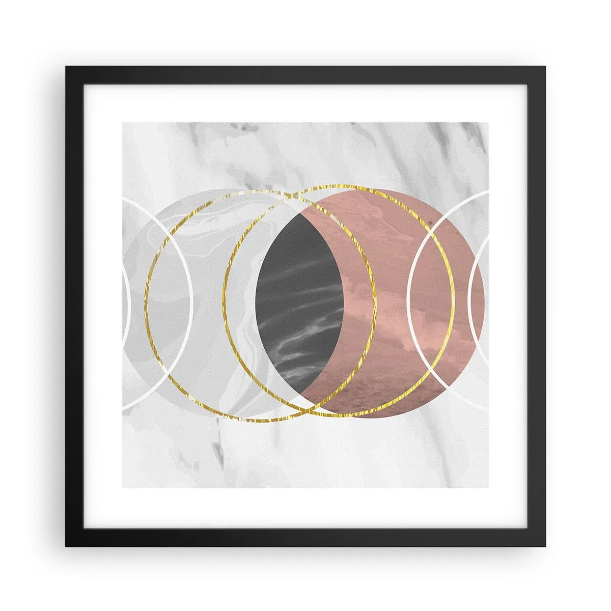 Plagát v čiernom ráme - Hudba sfér - 40x40 cm