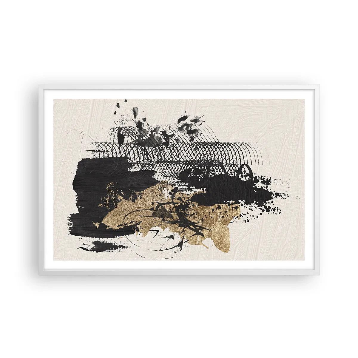 Plagát v bielom ráme - Kompozícia s vášňou - 91x61 cm