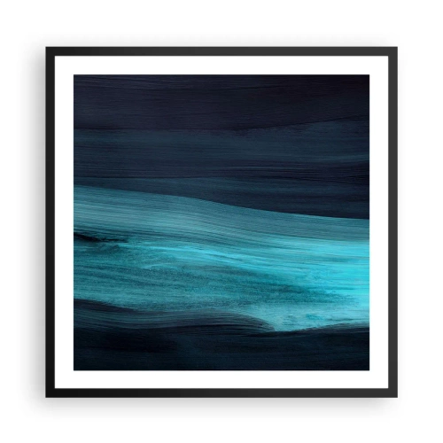 Plagát v čiernom ráme - Plávaj s prúdom - 60x60 cm