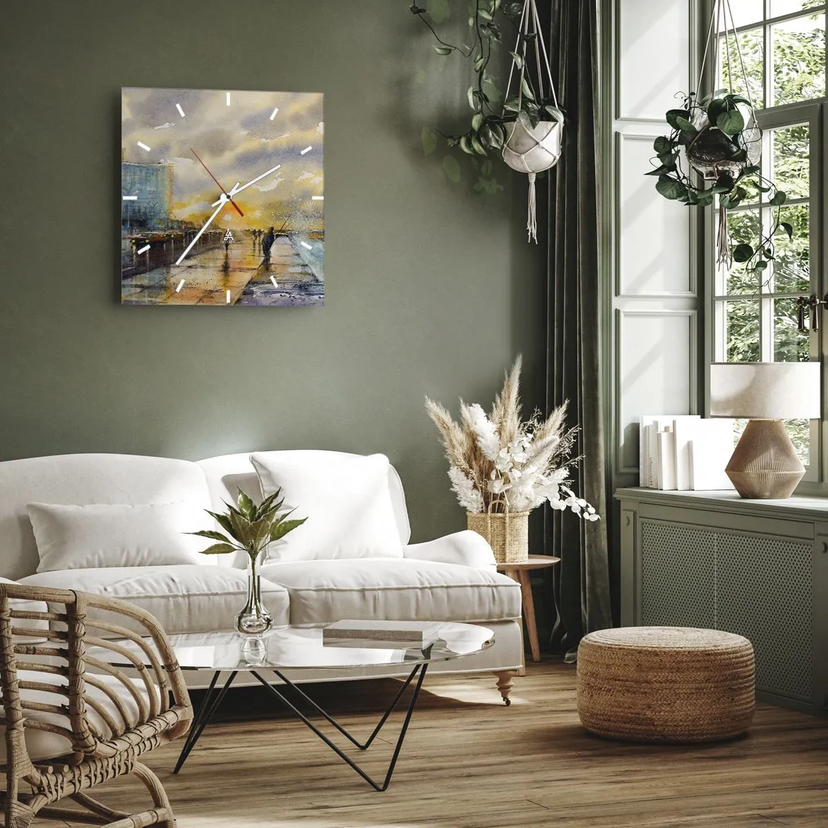 Nástenné hodiny - Život na pobreží - 30x30 cm