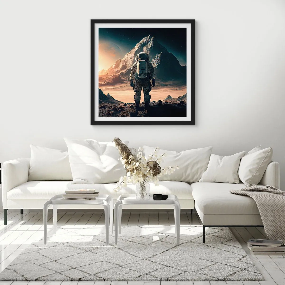 Plagát v čiernom ráme - Nová výzva - 60x60 cm