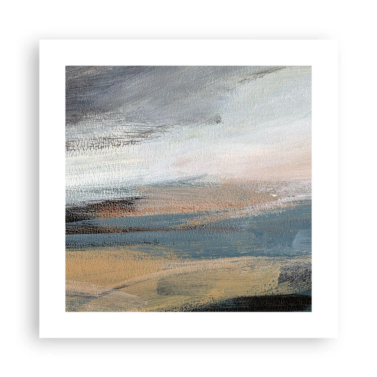 Plagát - Abstrakcia: severná krajina - 40x40 cm