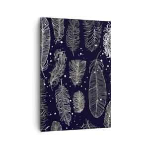 Obraz na plátne - Čipka s perím - 70x100 cm