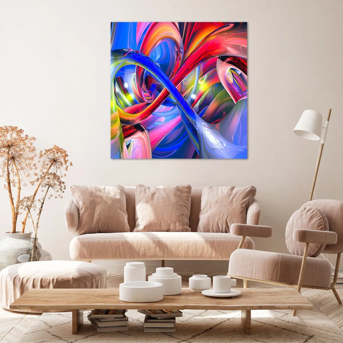 Obraz na plátne - Tanec farieb - 60x60 cm
