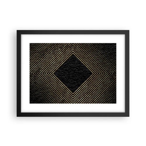 Plagát v čiernom ráme - Geometria v štýle glamour - 40x30 cm